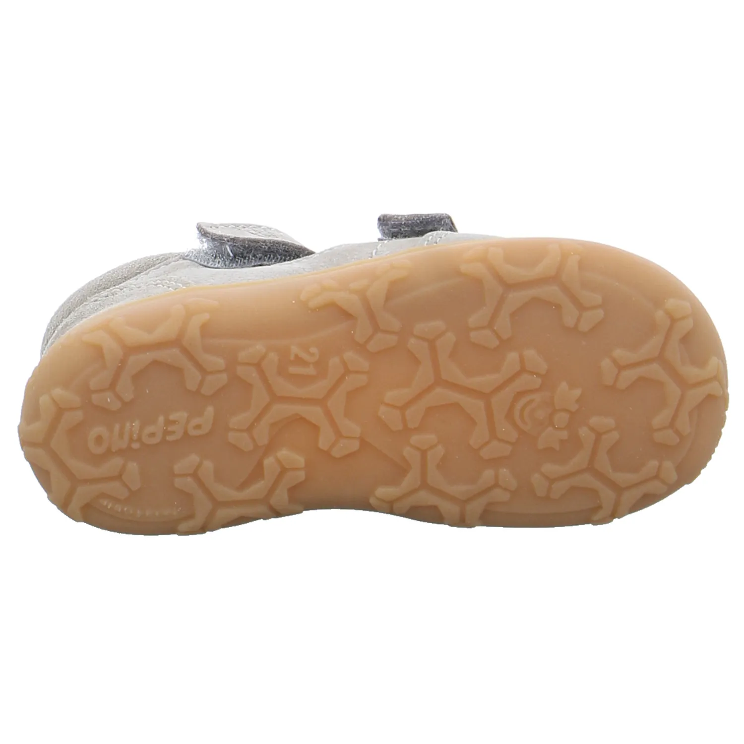 PEPINO Baby-Sommer-Bottine Hellgrau Leder  Unisex Minilette