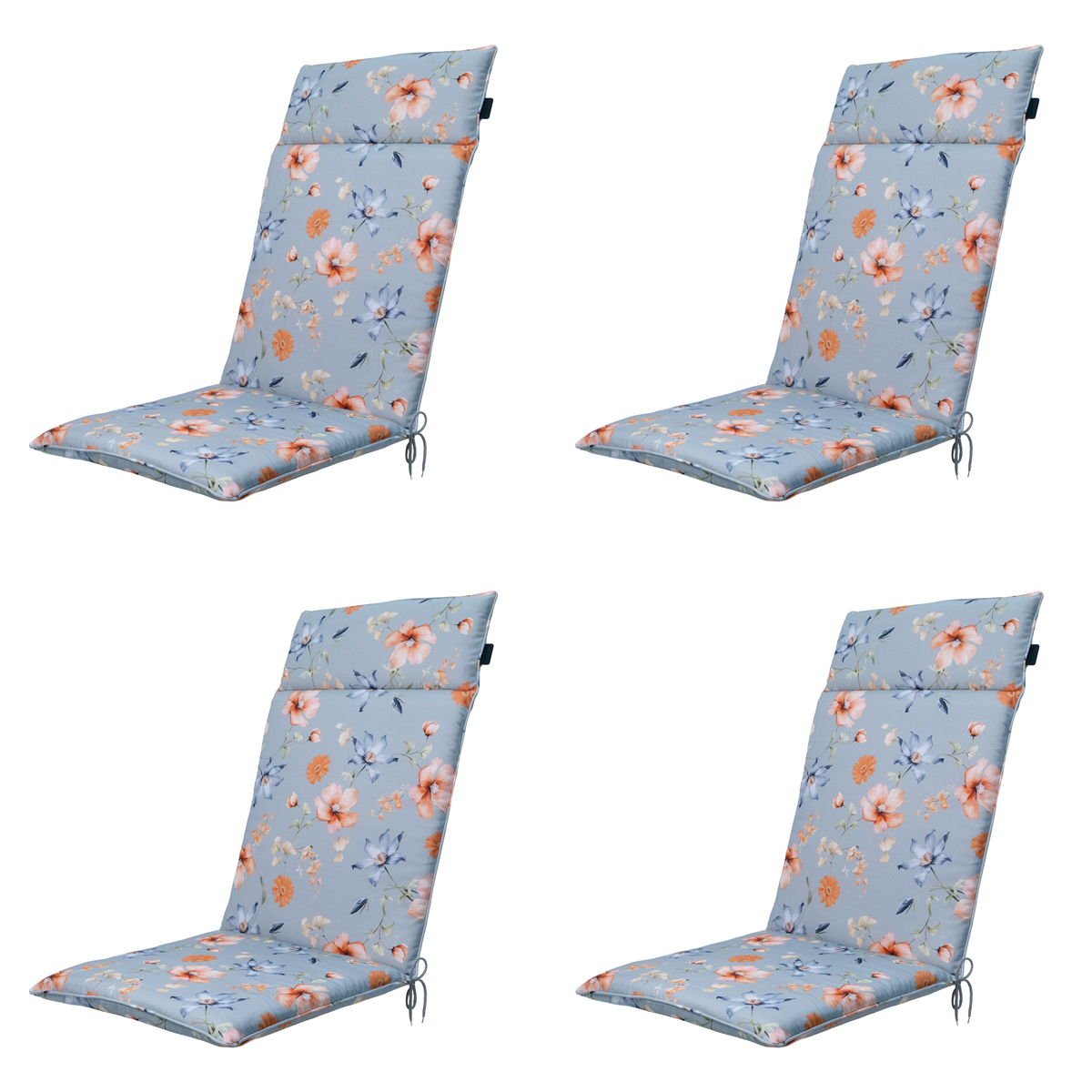 Madison Florina blue Tuinstoelkussen - Set van 4