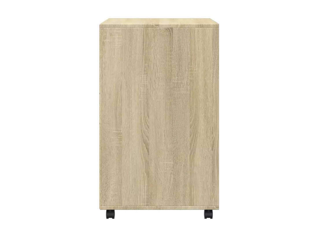 Armoire à roulettes chêne sonoma 60x48x81 cm bois d'ingénierie