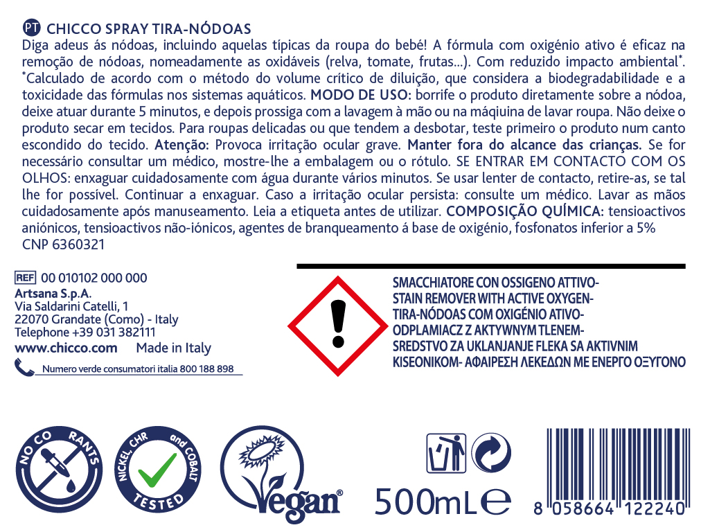 SPRAY CHICCO TIRA-NÓDOAS 500ML