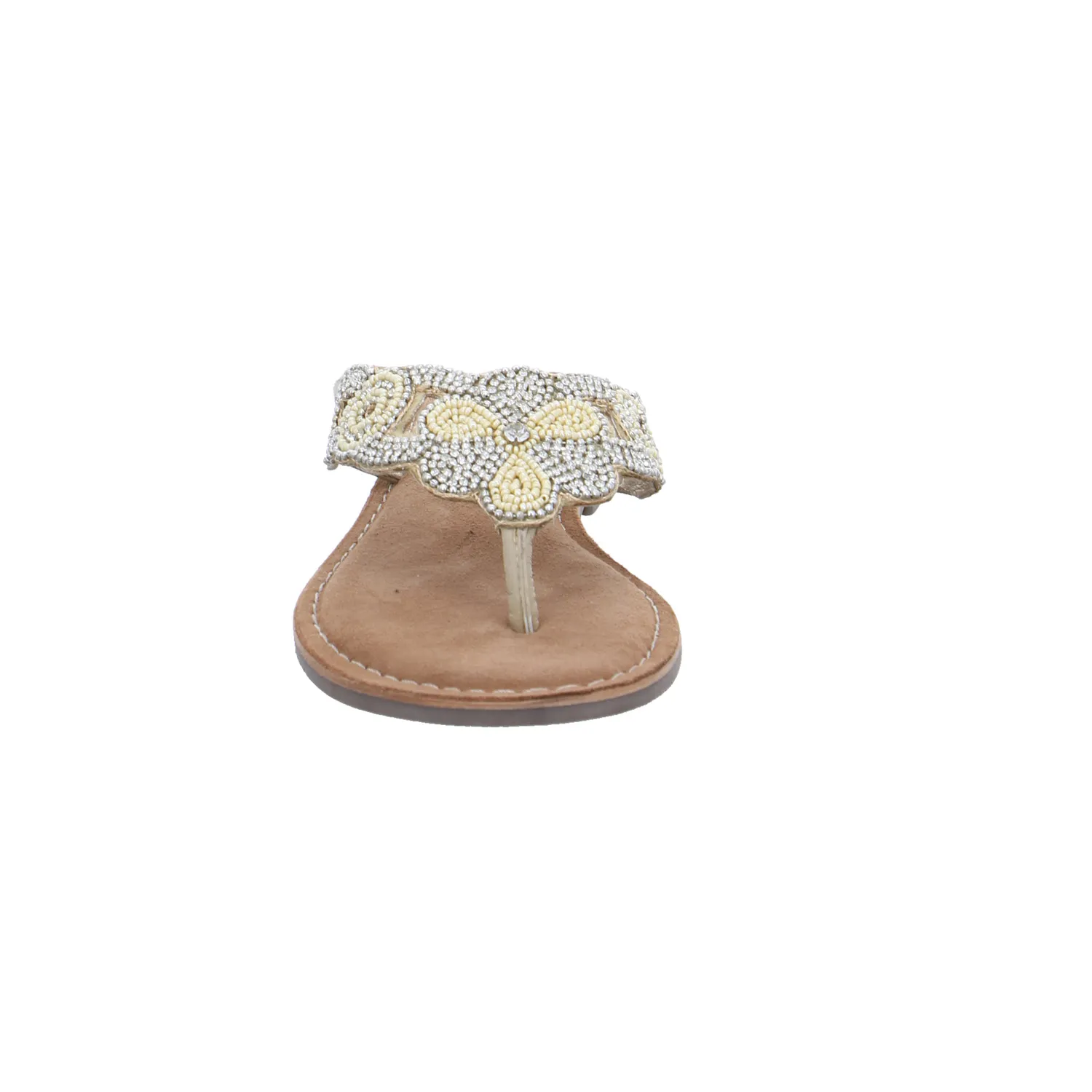 SCHUHENGEL Zehentrenner-FlipFlop Taupe Leder