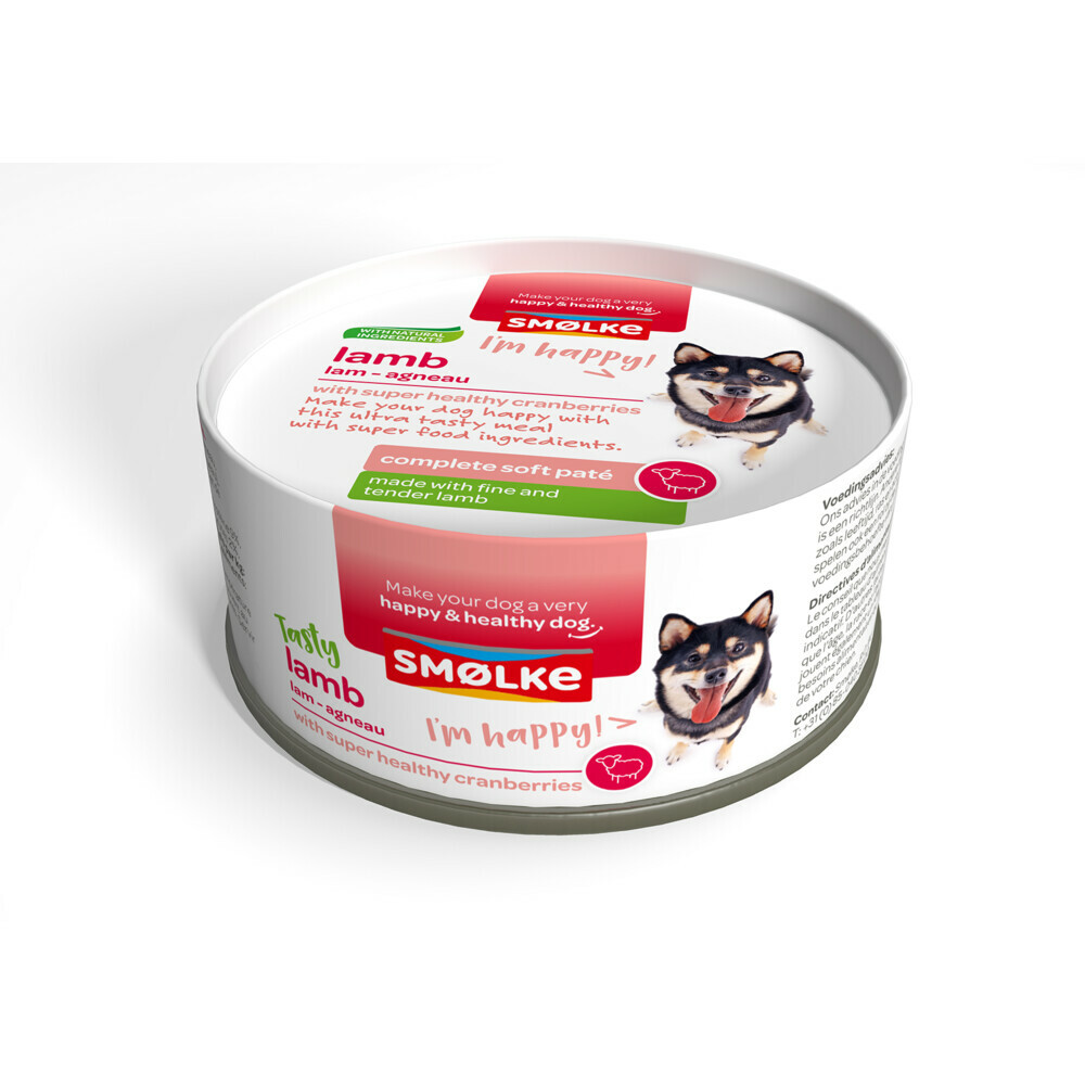 Smolke Hondenvoer Soft Paté Lam125 gr