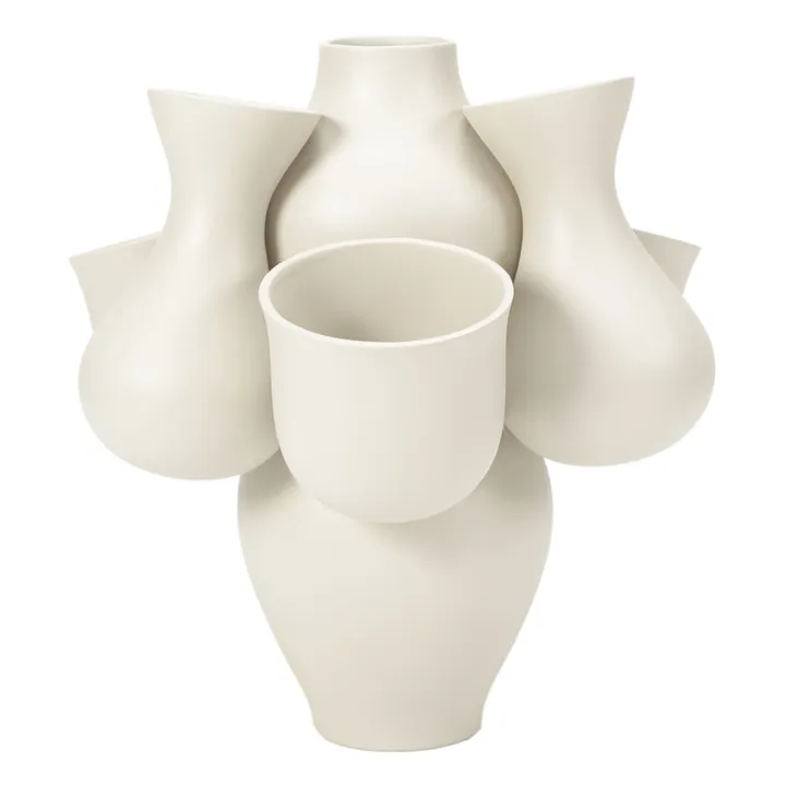 Moustache Vase en céramique Qucha, Jean-Baptiste Fastrez | Crème