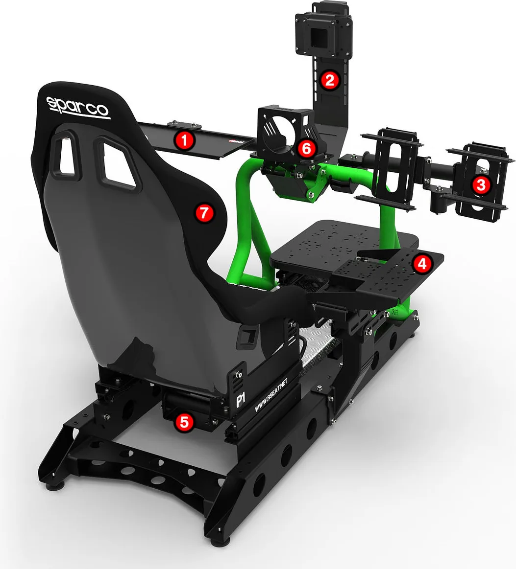 rSeat P1 Vert Sièges simulation gaming