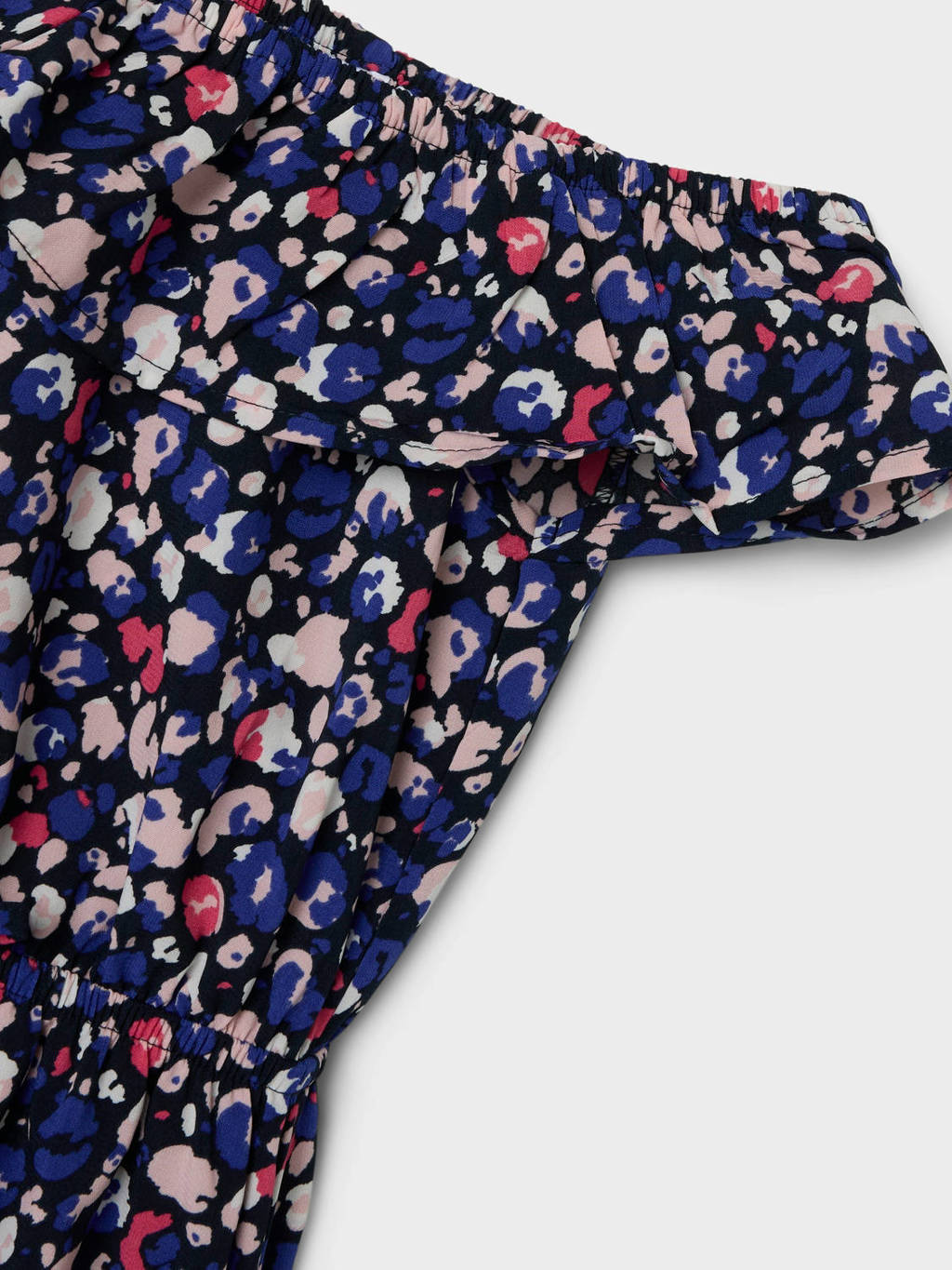 NAME IT gebloemde playsuit NMFVINAYA donkerblauw/roze/wit