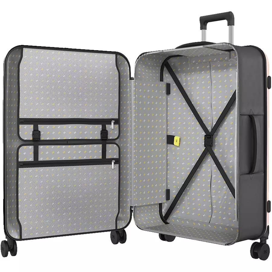 Rollink Vega 360 - faltbarer 4-Rollen-Trolley 65 cm rose smoke