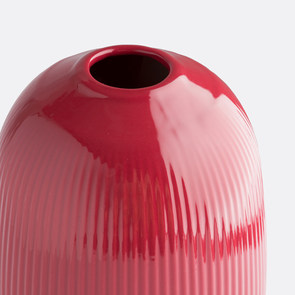LA REDOUTE INTERIEURS<br>Vaso de cerâmica Alt.26 cm, Estria