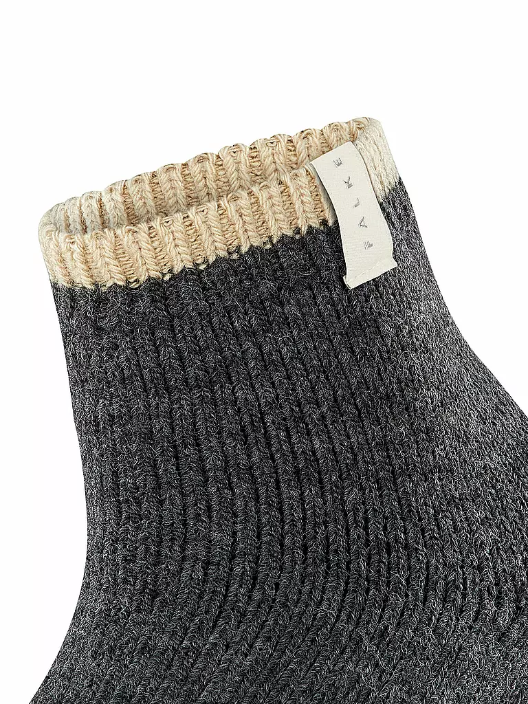 FALKE Socken Cosy Plush anthra.mel schwarz