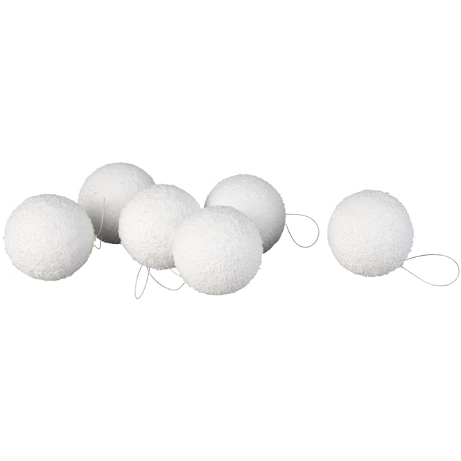 Schneebälle - Ø = ca. 6 cm - 6 Stück