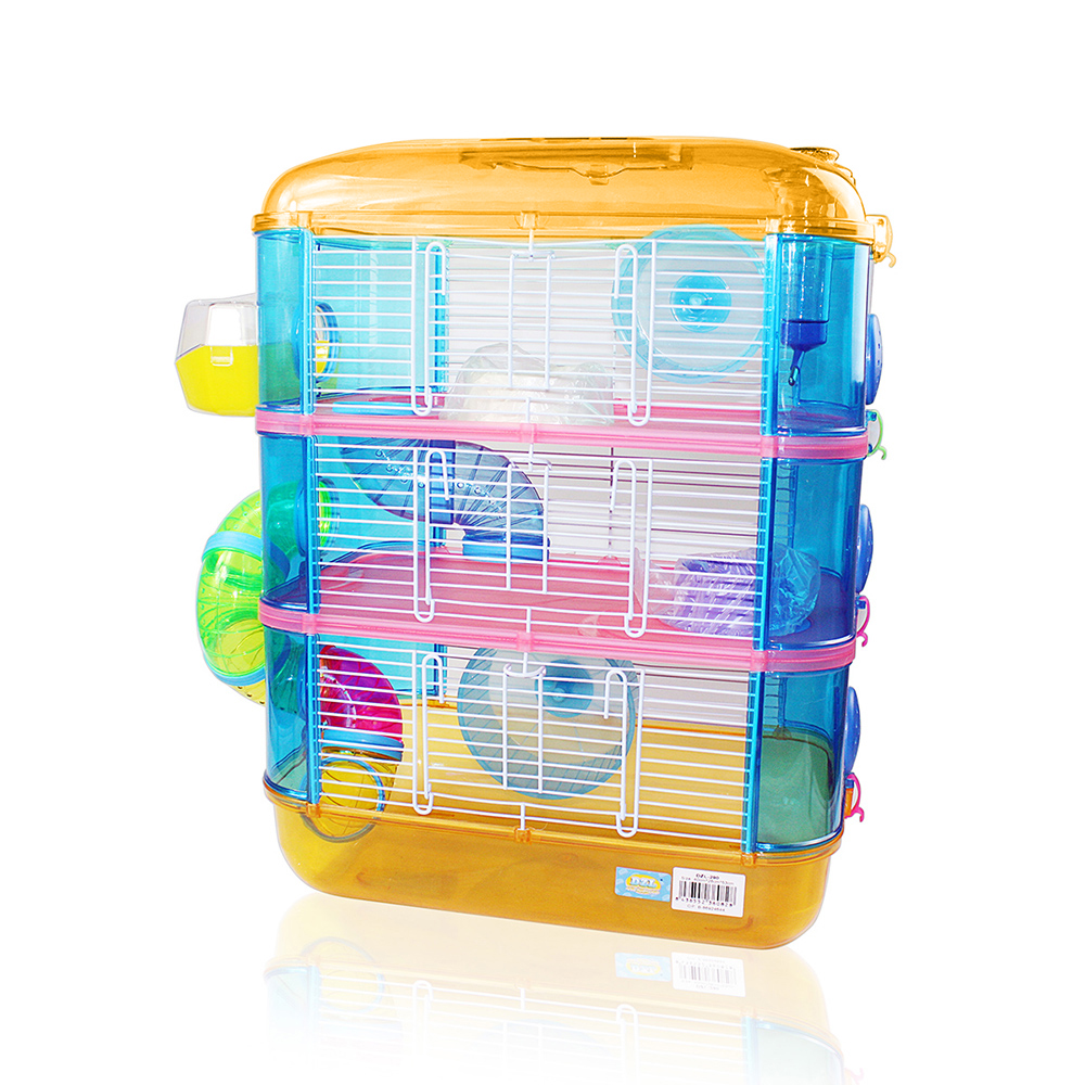 Gaiola de hamster de 3 andares, 40*26*53cm