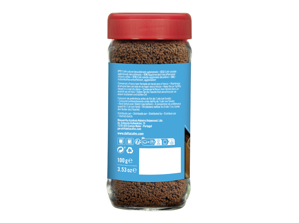 CAFÉ DELTA SOLÚVEL SEM CAFÉÍNA 100G
