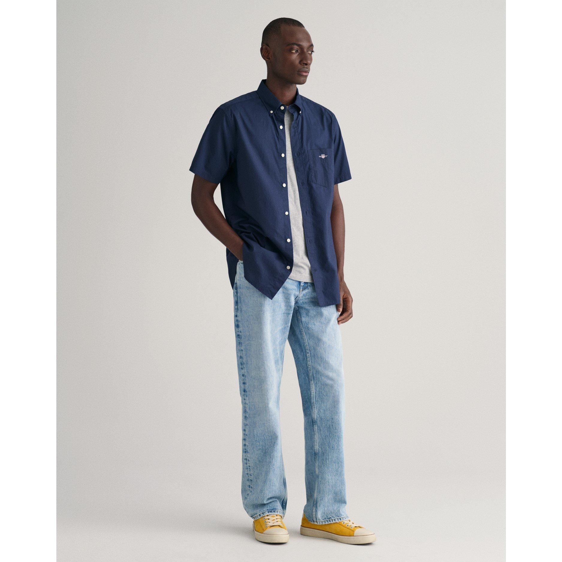 Gant REG POPLIN SS SHIRT MARINE S