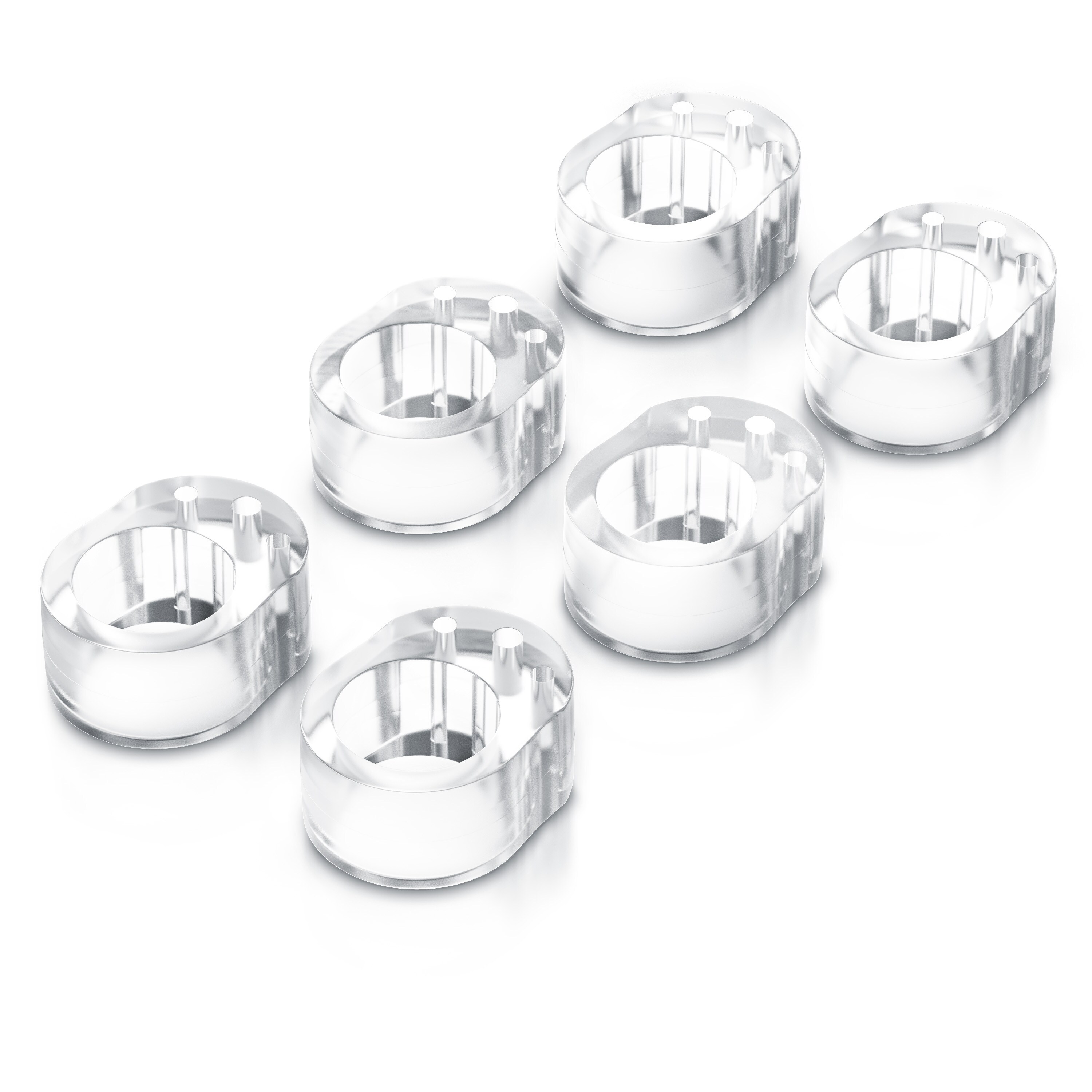 BEARWARE Türklinkenpuffer 6er Set - Türgriffpuffer, Türstopper, Stoßfänger 25 x 32 mm