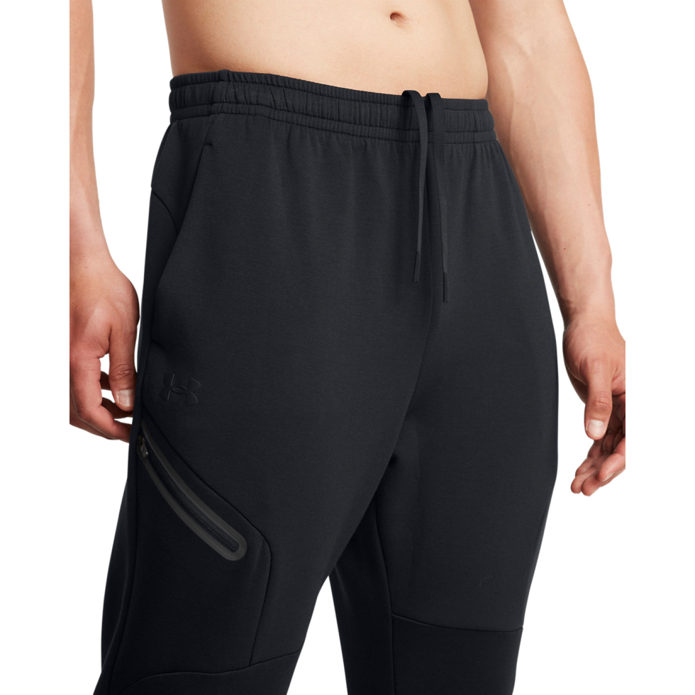 Under Armour Unstoppable Fleece Joggingpak Full-Zip Zwart Donkergrijs