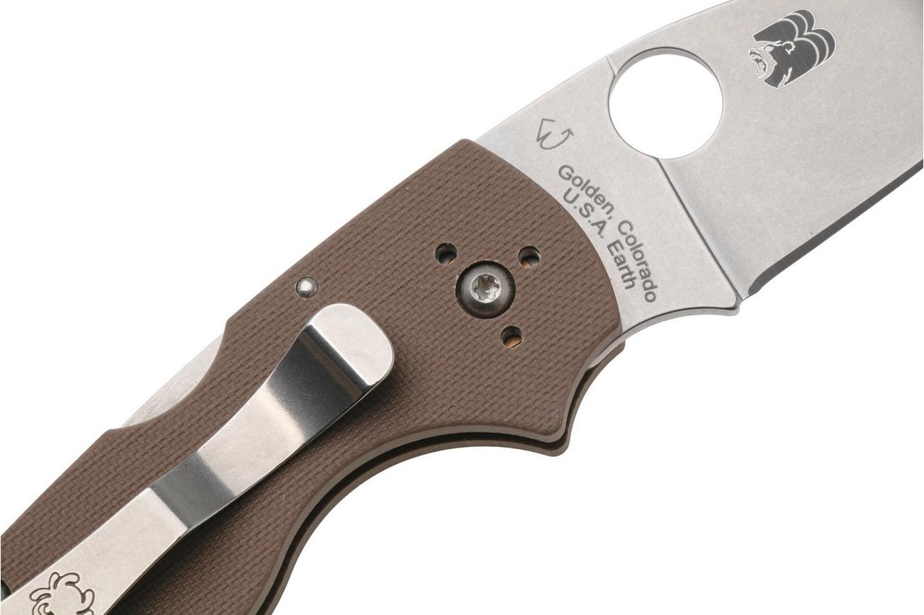Spyderco Lil' Native CPM 15V Backlock C230MBGPBN15V Brown G10, Sprint Run zakmes