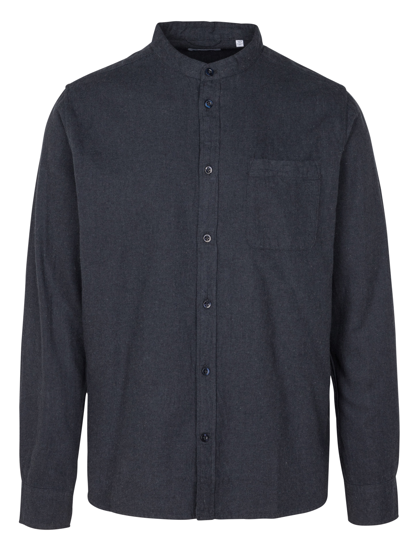 Chemise col rond en coton bio| Bleu
