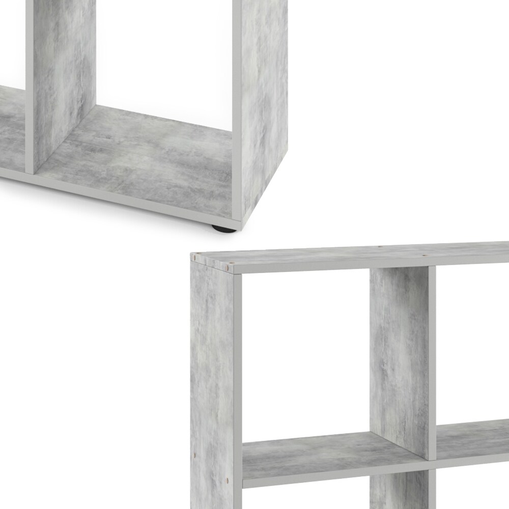 VICCO Raumteiler NOVE 9 Fächer Grau Beton - Würfelregal Raumtrenner Standregal