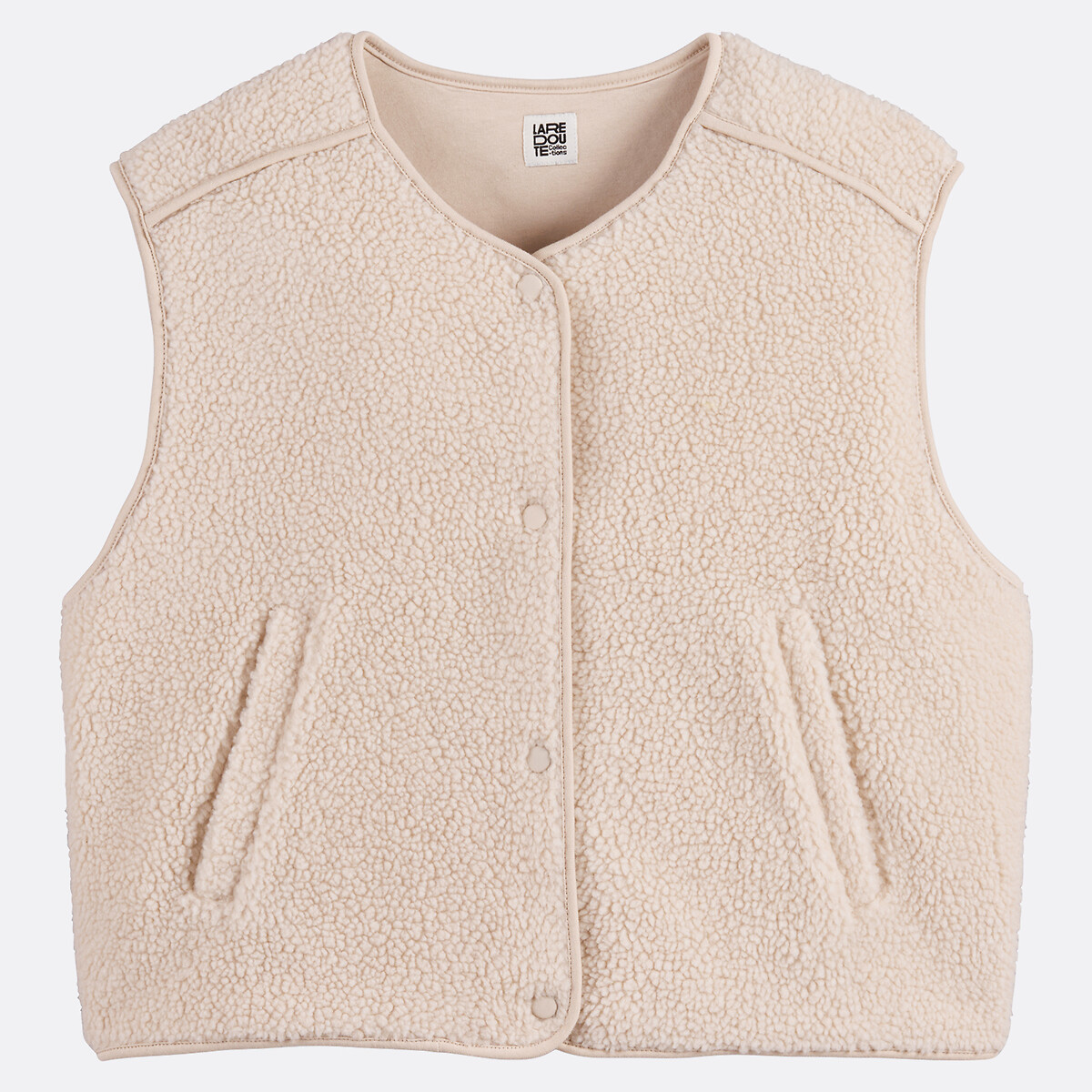 COLEÇÕES LA REDOUTE<br>Cardigã sherpa sem mangas