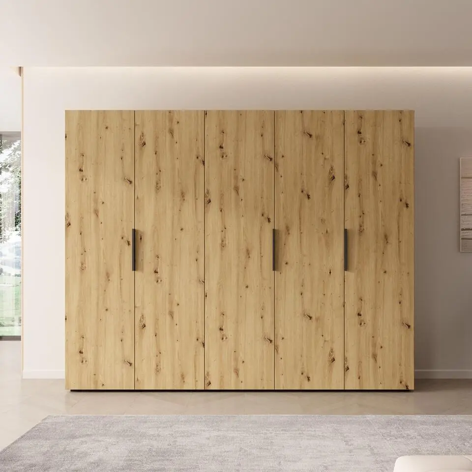 Meubella - Kledingkast Marquesa - Eiken - 250 cm