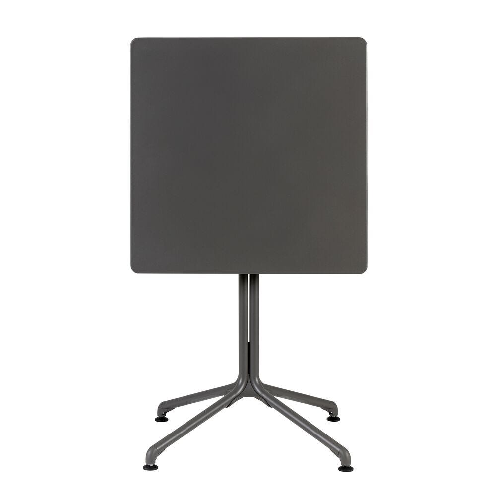 Quadratische Tischplatte, 59 cm Größe Horizon Stahl Grau Titane
