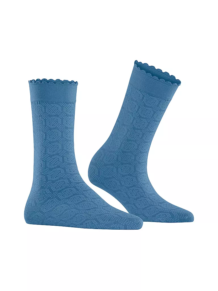 FALKE Socken HOARDING HONEY sky blue blau