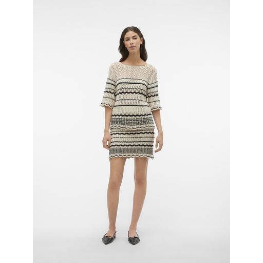 Vero Moda Minou 2-Way Bluse, Birch/Black, XS