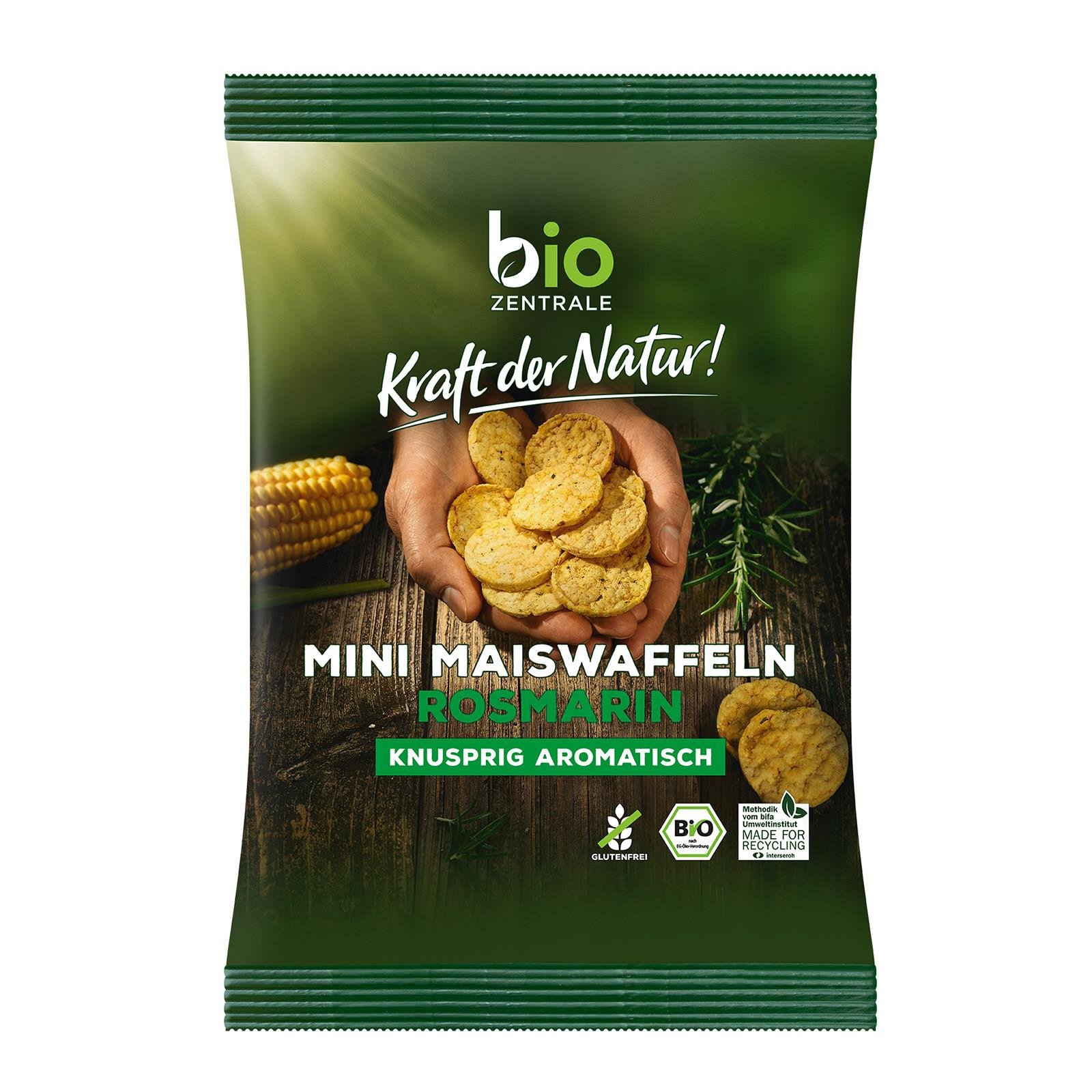 Biozentrale Mini Maiswaffeln Rosmarin