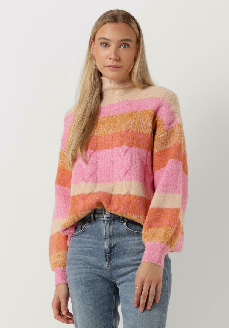 Y.A.S. roze y.a.s. coltrui yasmarlia ls cable knit pullover