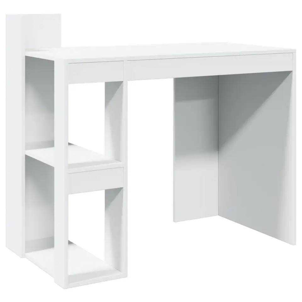 vidaXL - Bureau - Wit - Bewerkt hout