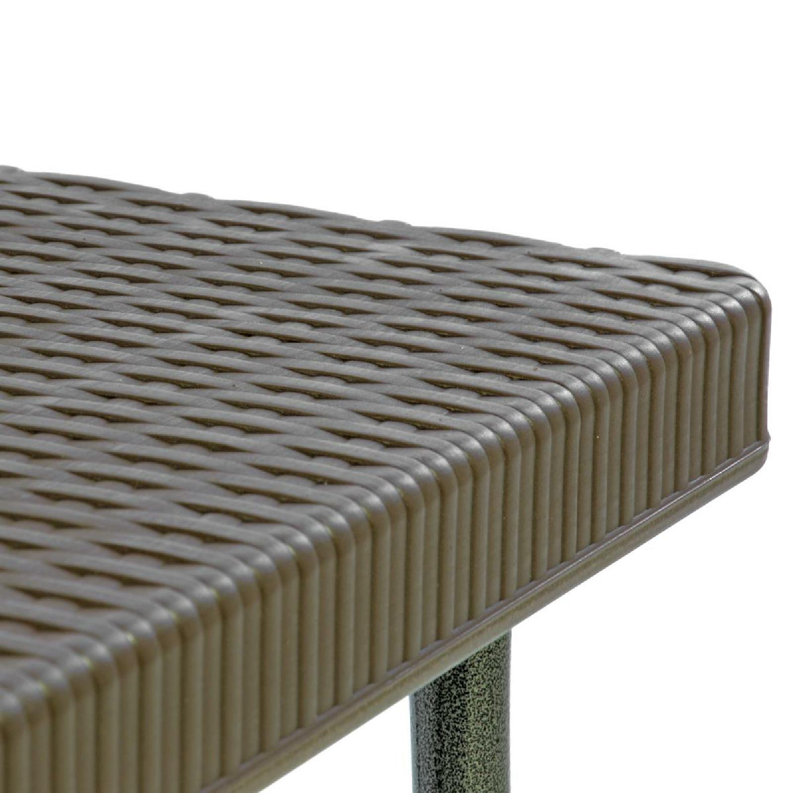 VCM Partybank 2er Set Klappbank Rattan-Optik 180 x 25 cm braun Bierbank bis 200 kg