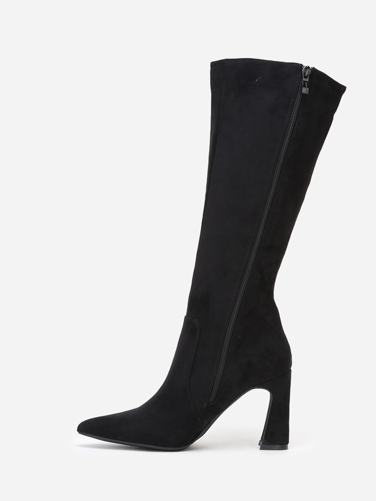 Bottes pointues à talon français- Noir