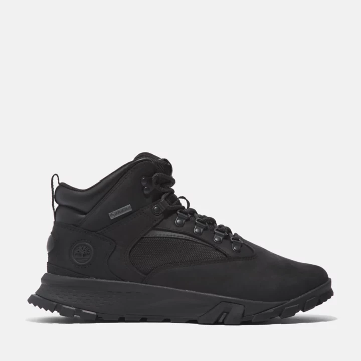 Bota de caminhada impermeável Mount Lincoln Mid para homens, na cor preta.