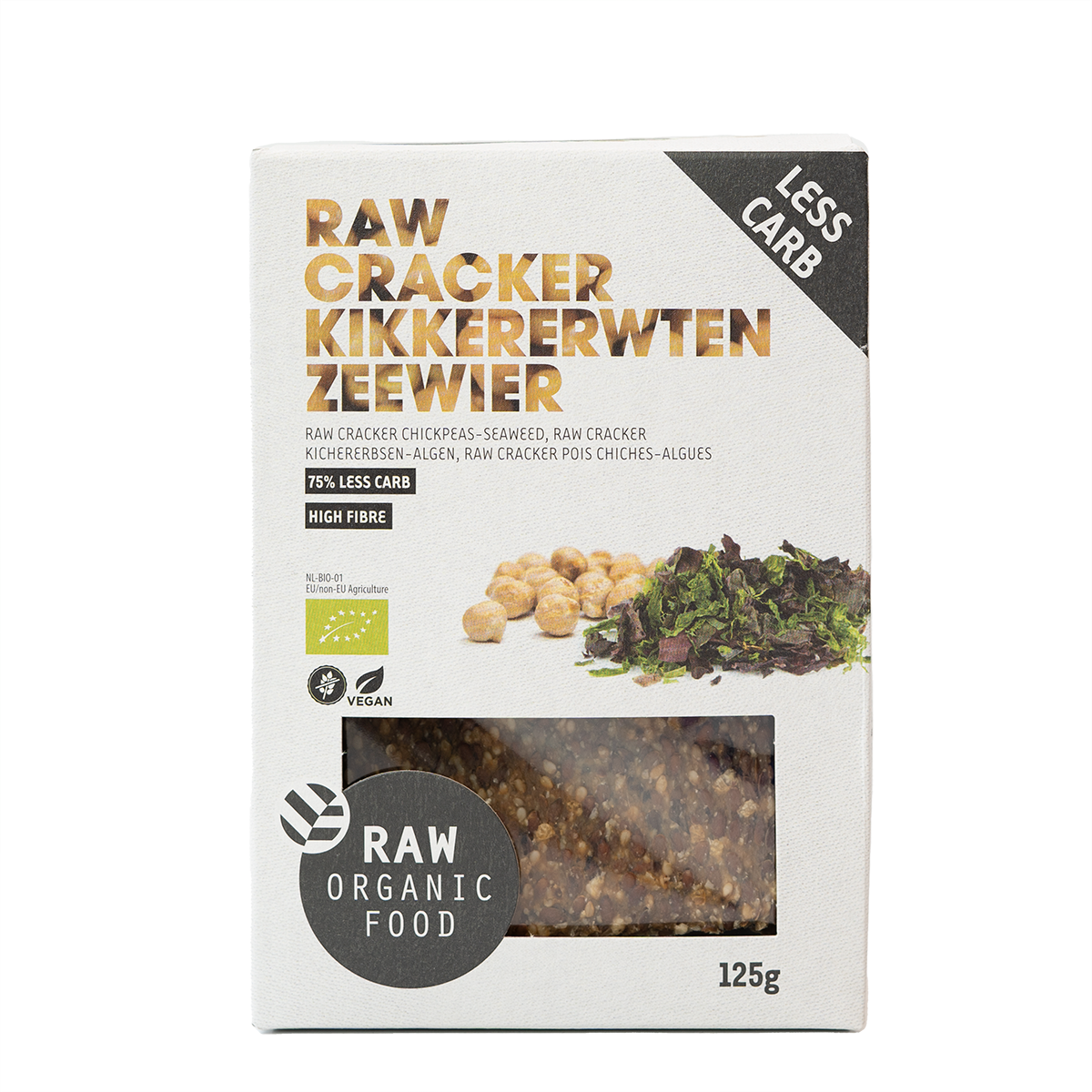 Raw Organic Food Cracker kikkererwten/zeewier raw (bio)
