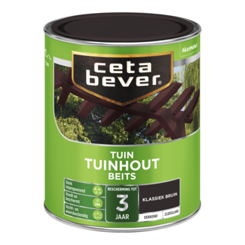 CetaBever Tuinhoutbeits dekkend klassiek bruin zijdeglans 750 ml