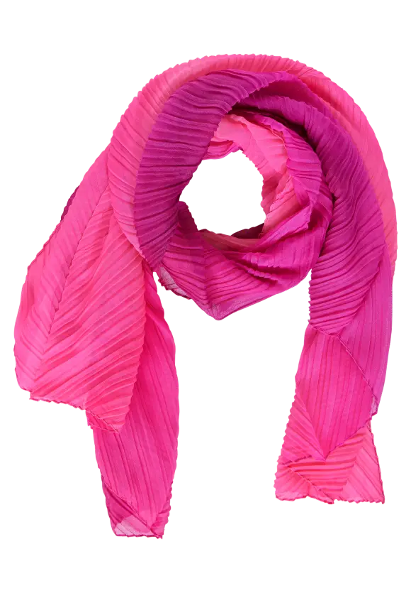 Plissée Longschal - bright cozy pink