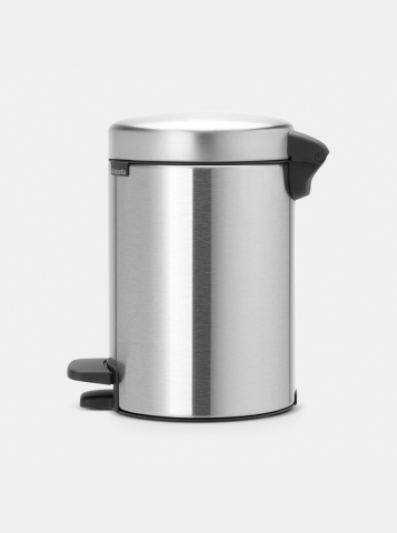 NewIcon Pedaalemmer, 3 liter, kunststof binnenemmer - Matt Steel Finge