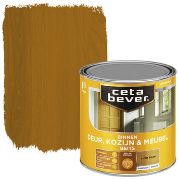 CetaBever Deur, Kozijn & Meubelbeits zijdeglans transparant licht eiken 250 ml