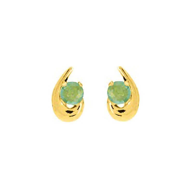 Boucles d'oreilles femme - émeraude - Or 18 Carats