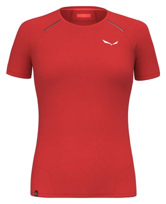 T-Shirt Femme Salewa Pedroc Dry Hybrid Rouge