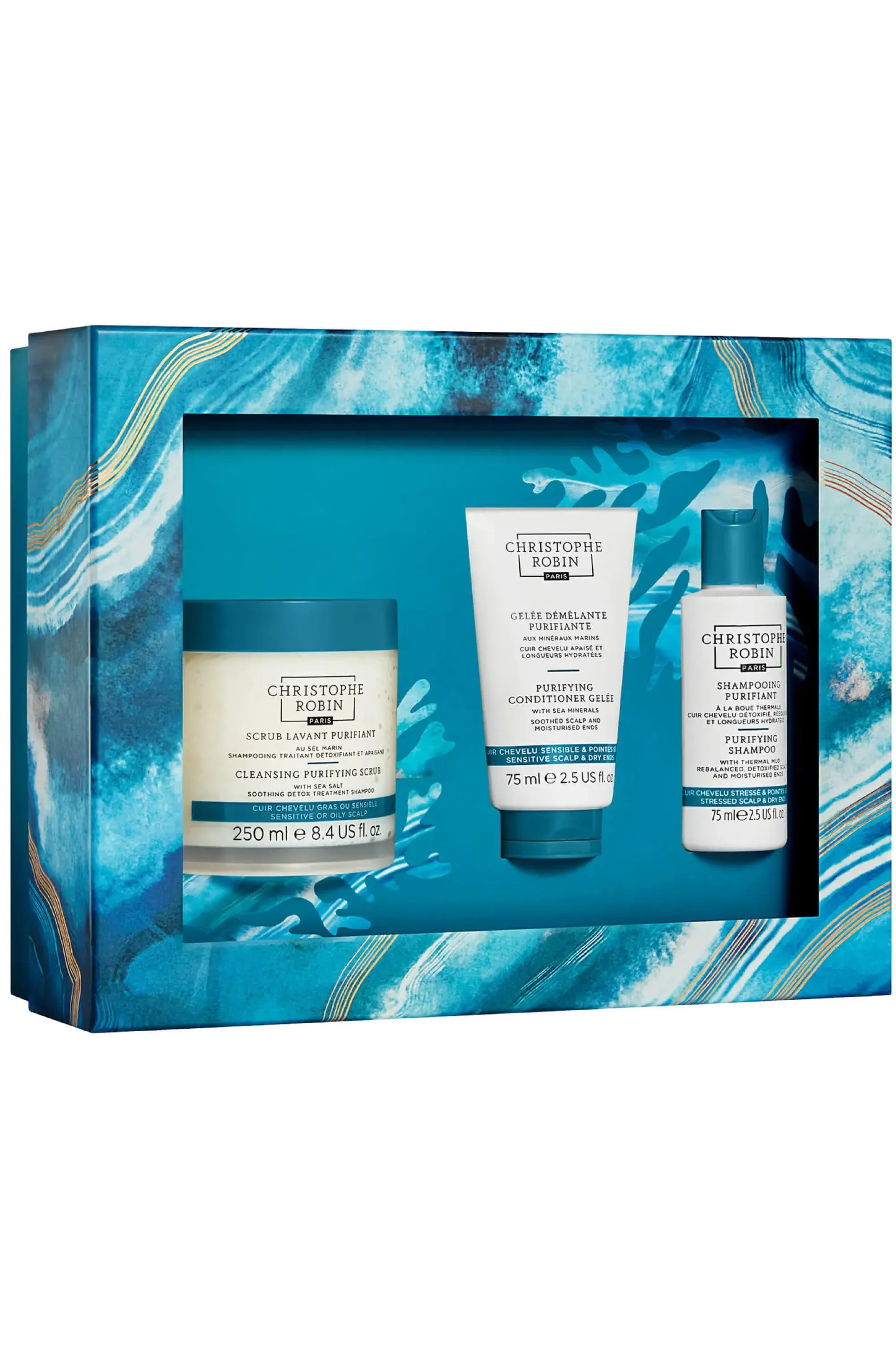 Christophe Robin Shampooing scrub lavant purifiant au sel marin-250 ml
