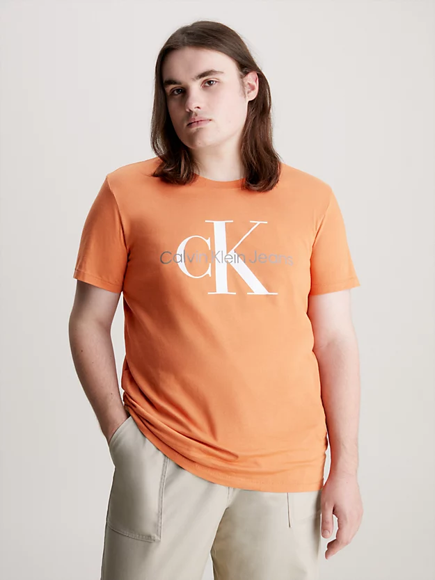 Camiseta slim fit com monograma