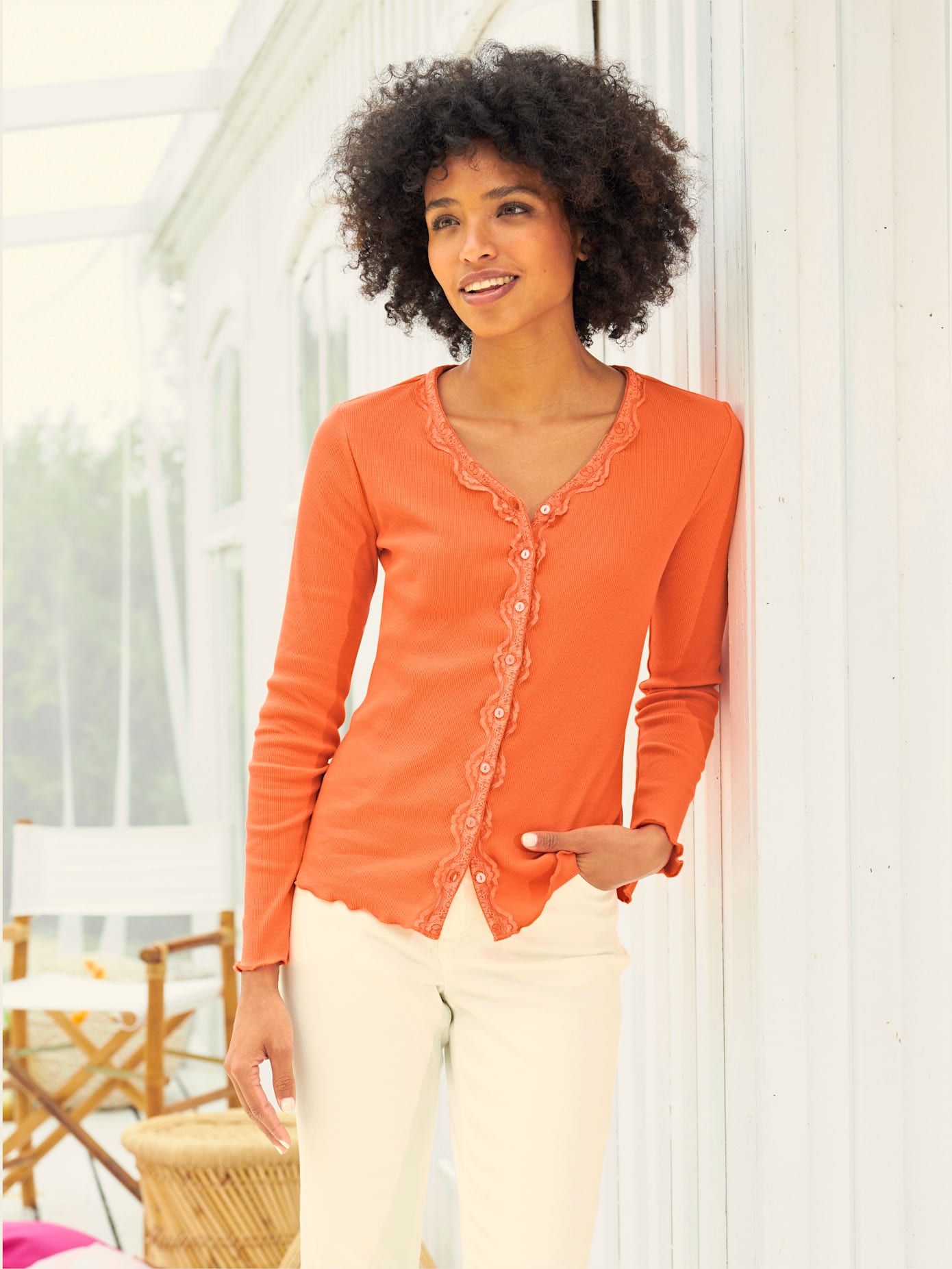 Veste légère qualité jersey côtelée facile à entretenir