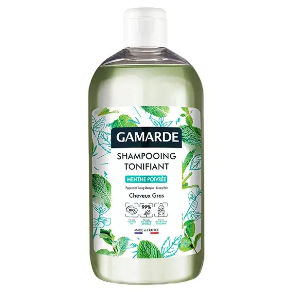 Shampoo Gamarde para Cabelo, Shampoo Tonificante Orgânico de Hortelã-Pimenta, 500ml