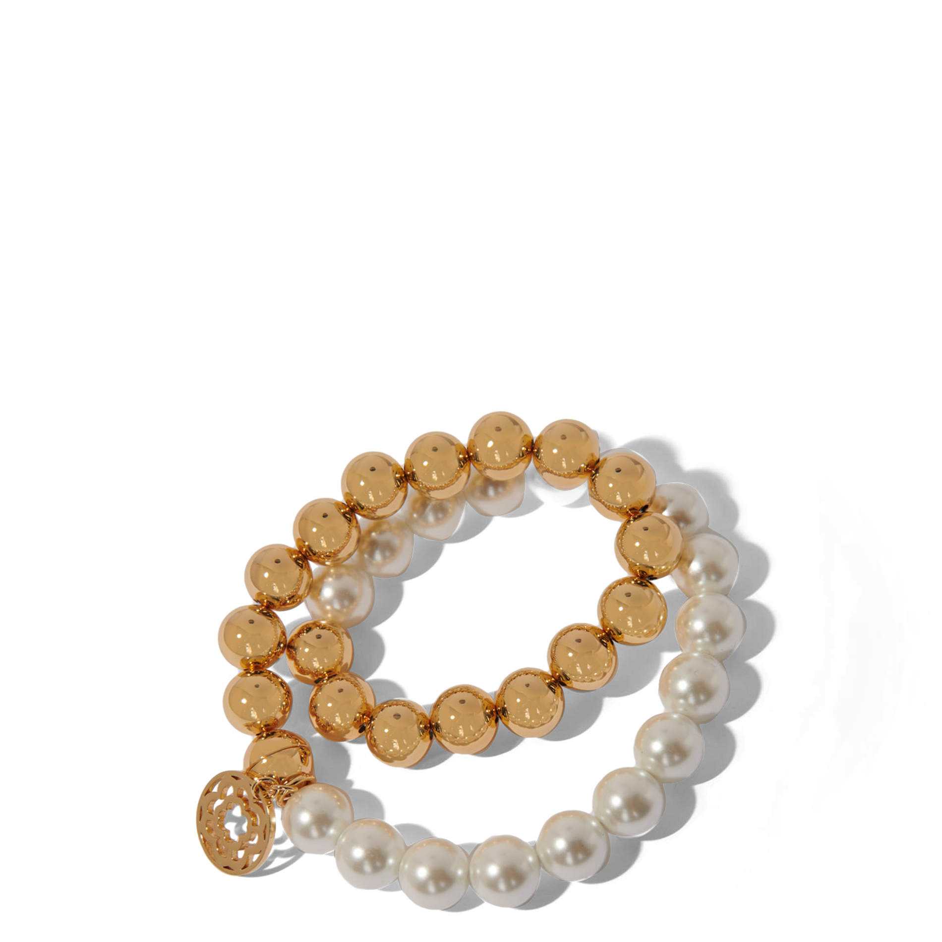 Collier ras de cou à perles | Doré
