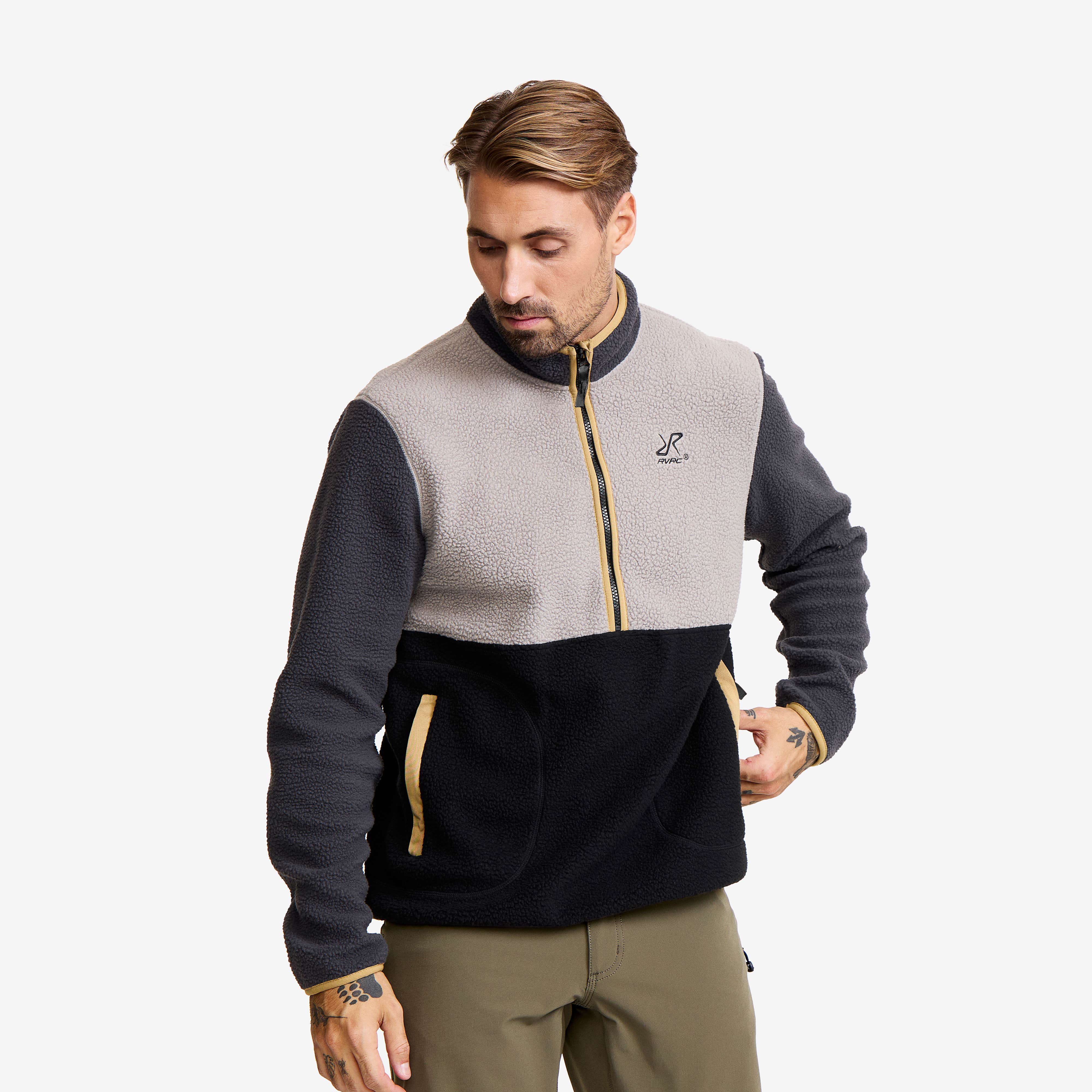 Canyon Half-zip Pile Fleece Herre Anthracite/Black