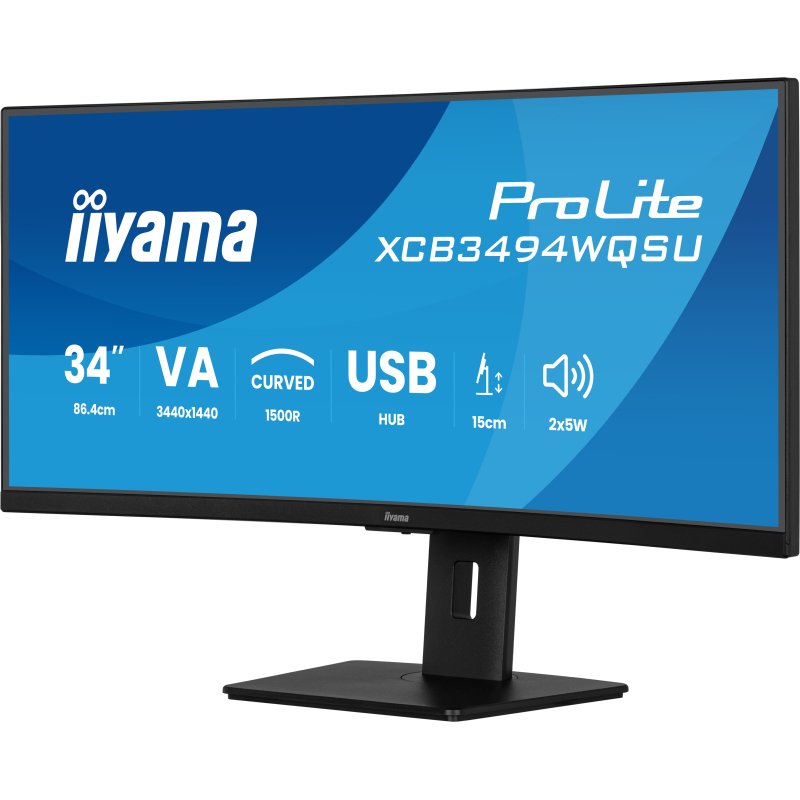 iiyama ProLite XCB3494WQSU-B1 écran plat de PC 86,4 cm (34