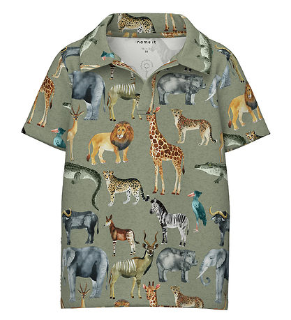 Name It Polo - NmmJale - Oil Green m. Dyr