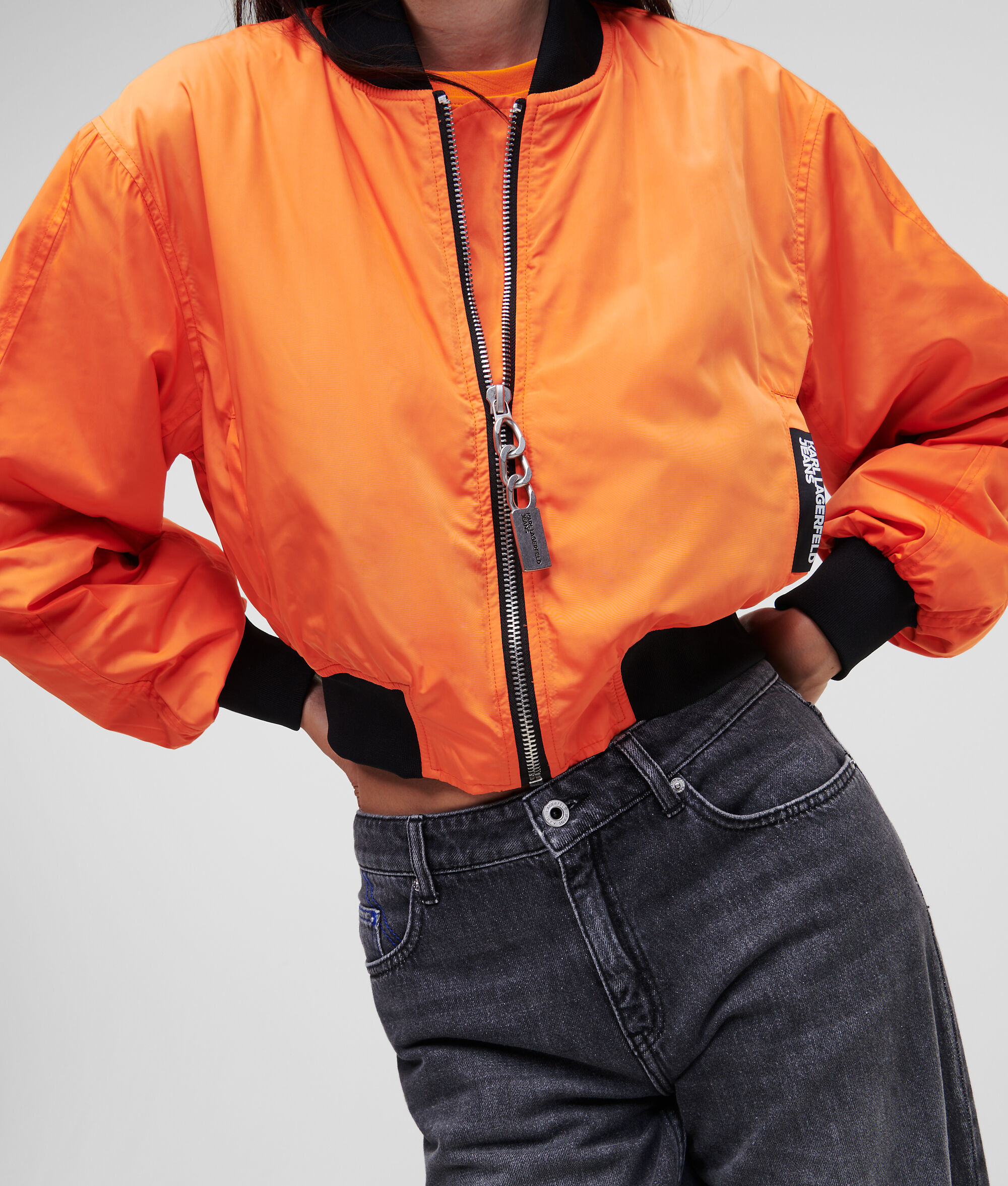 BLOUSON AVIATEUR CROPPED KLJ