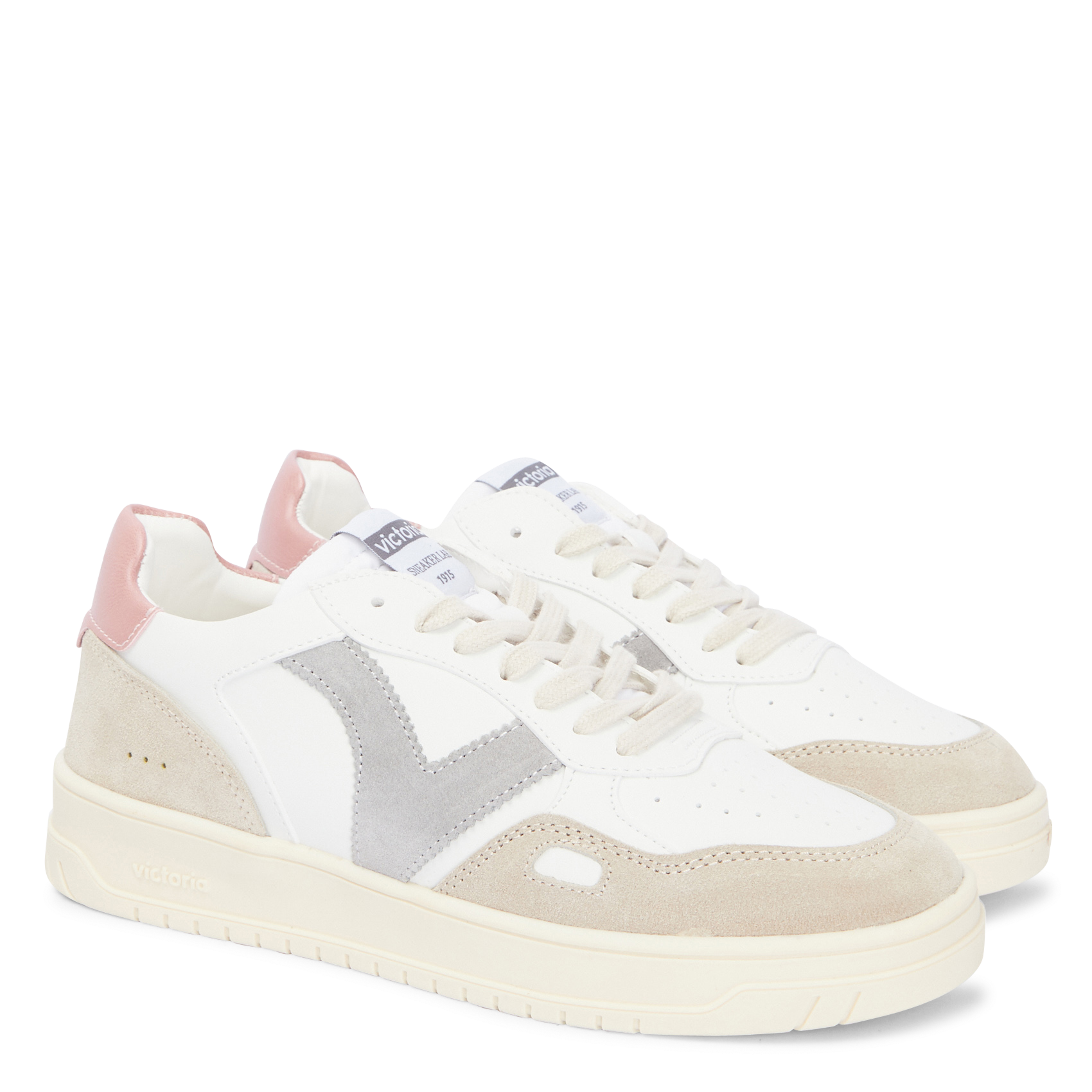 Baskets à plateforme en cuir velours | Rose