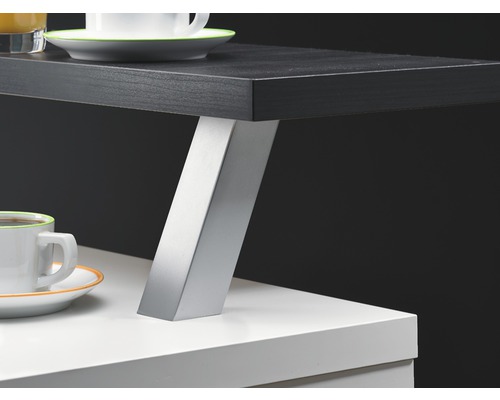 Aanrechtconsole 40x40x165 mm staal aluminium look